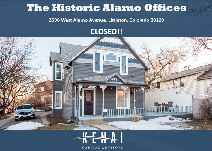 Kenai Capital Advisors announces the sale of the Historic Alamo Offices